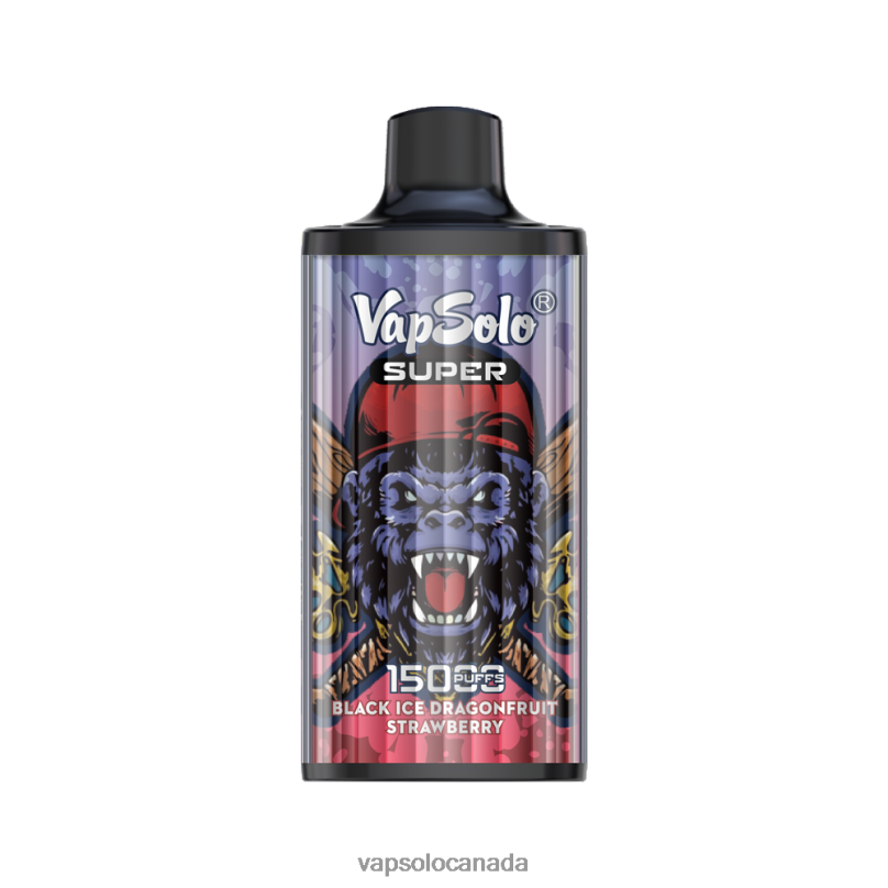 VapSolo SUPER Disposable Vape | Vapsolo Canada 4L82P13 Black Ice Drangofruit Strawberry