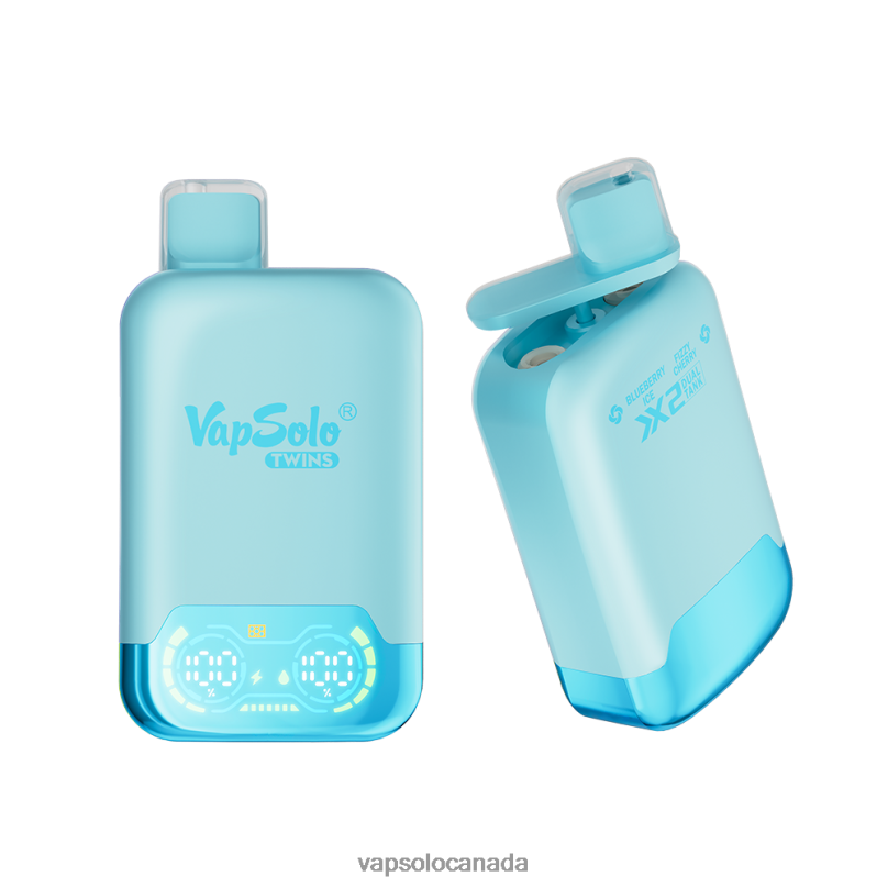 VapSolo TWINS Disposable Vape | Vapsolo Puffs 4L82P27 Blueberry Ice & Fizzy Cherry