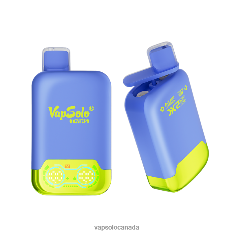 VapSolo TWINS Disposable Vape | Vapsolo Review 4L82P26 Blue Razz Lemonade & Lemon Lime