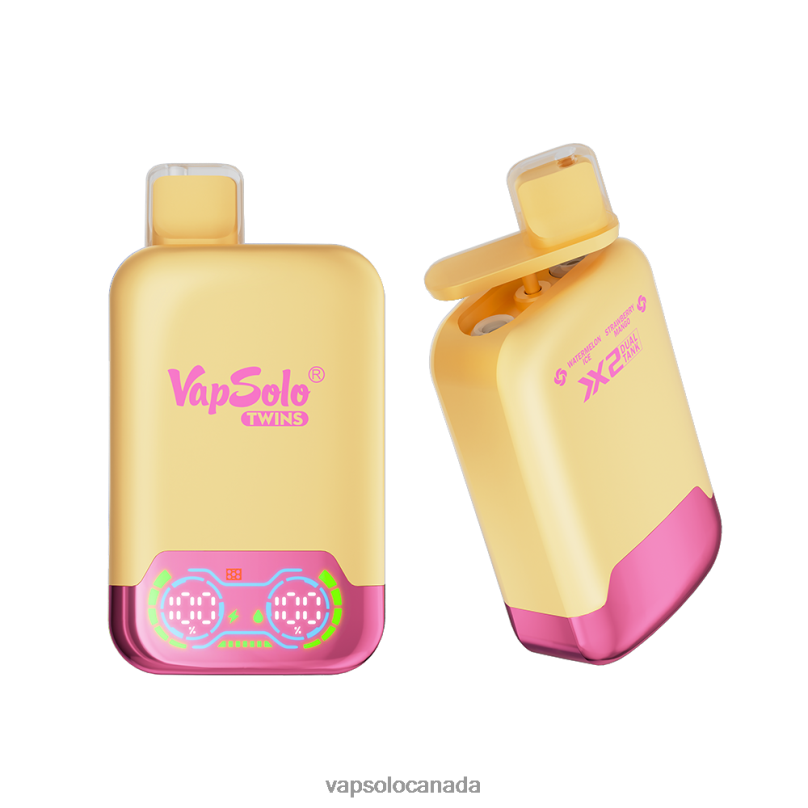 VapSolo TWINS Disposable Vape | Vapsolo Review 4L82P35 Watermelon Ice & Strawberry Mango