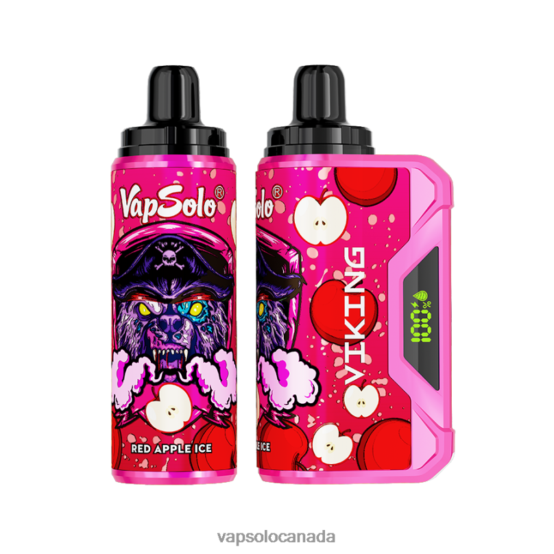 VapSolo VIKING Disposable Vape | Vapsolo Puffs 4L82P42 Red Apple Ice
