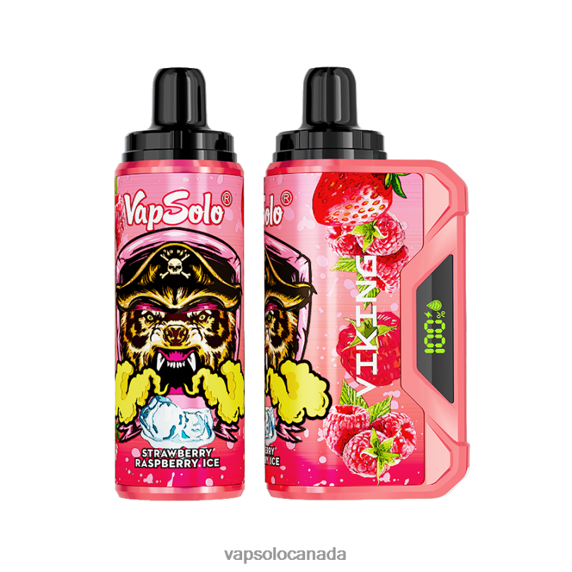 VapSolo VIKING Disposable Vape | Vapsolo Puffs 4L82P45 Strawberry Raspberry Ice